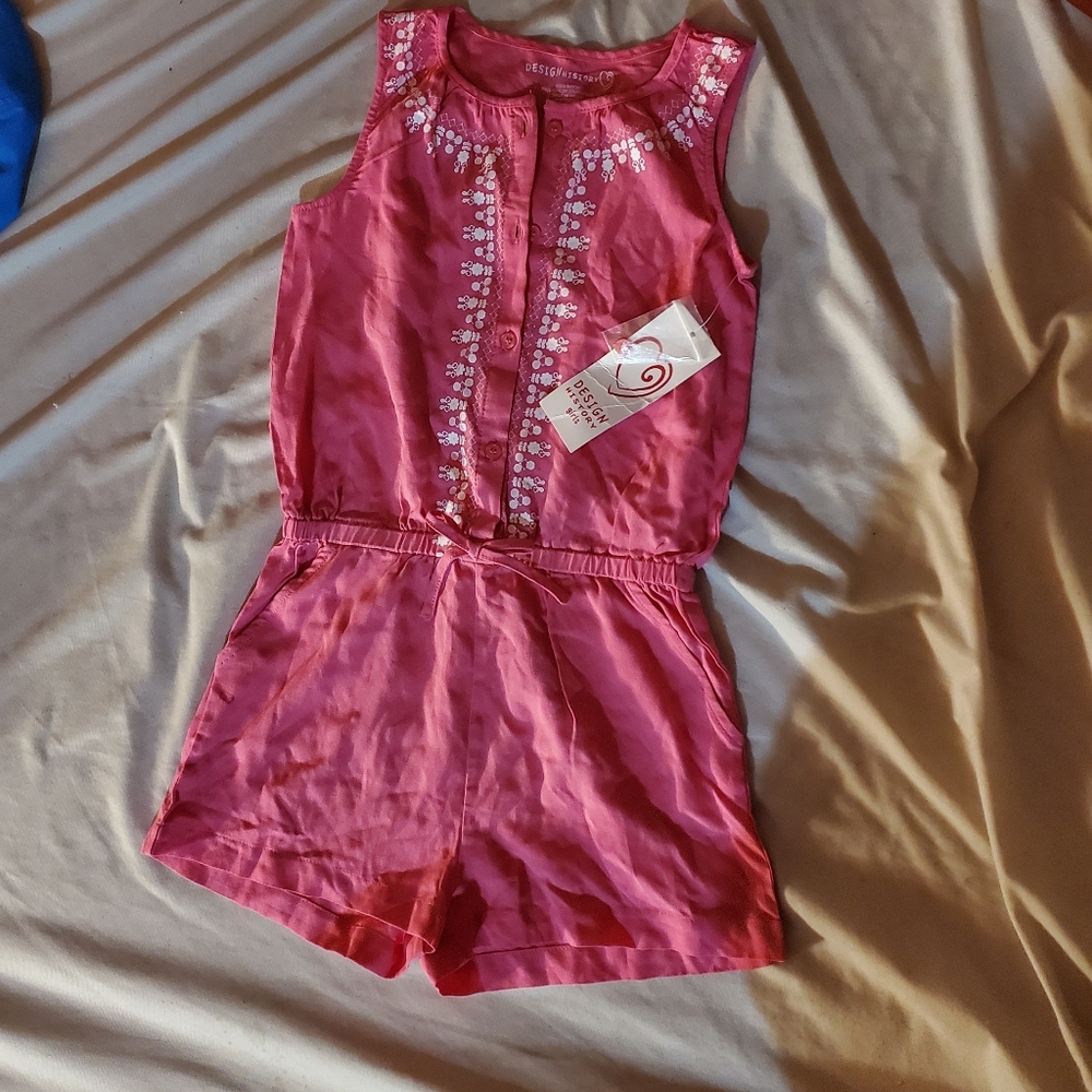 Girls NWT Pink Romper